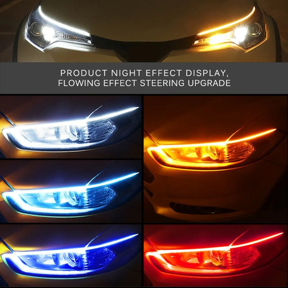 Waterproof Led Strip - 2 pçs carro drl flexível à