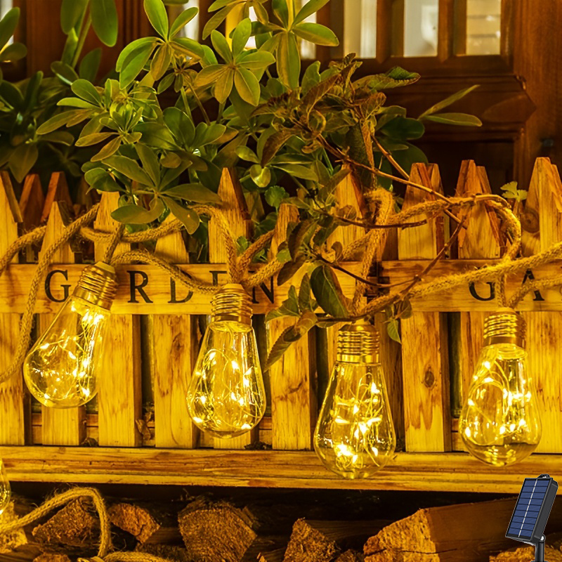 String Light Bistro - Luzes de Cordão Solares para Exterior,