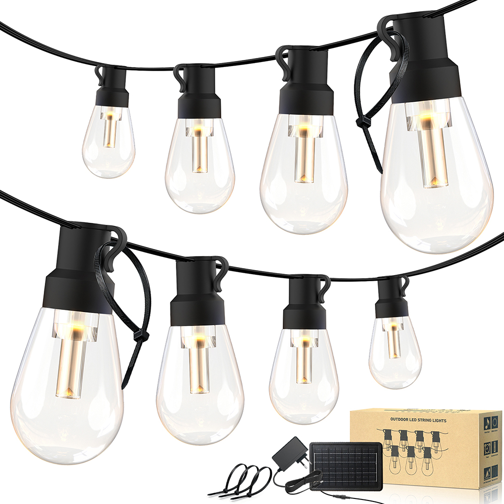 String Light Bistro - Luzes de Cordão LED Solares Quentes