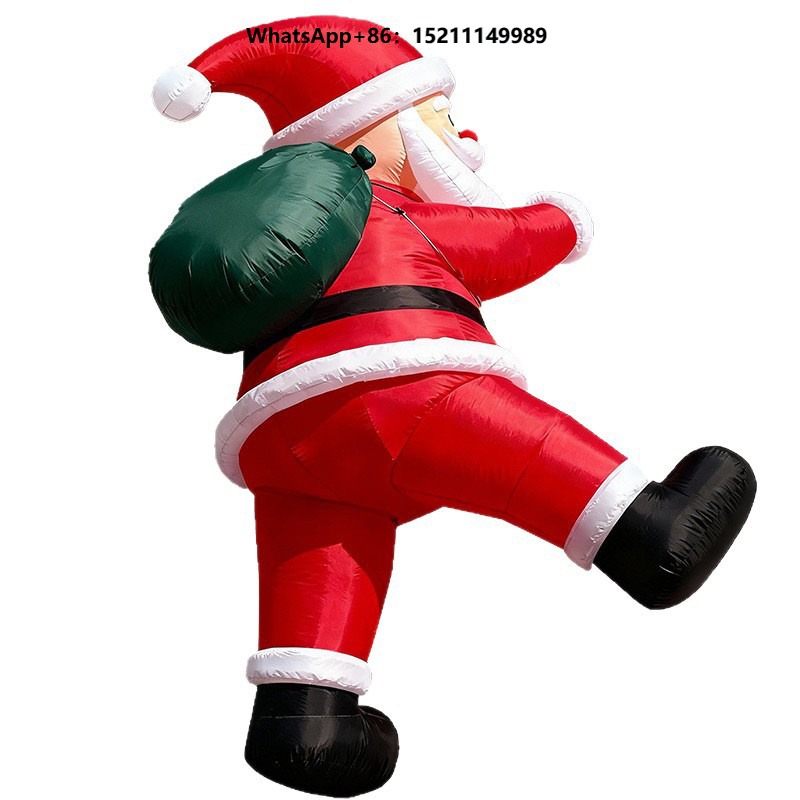 Outdoor Lighting For Store - Papai Noel Inflável Suspenso com Luzes
