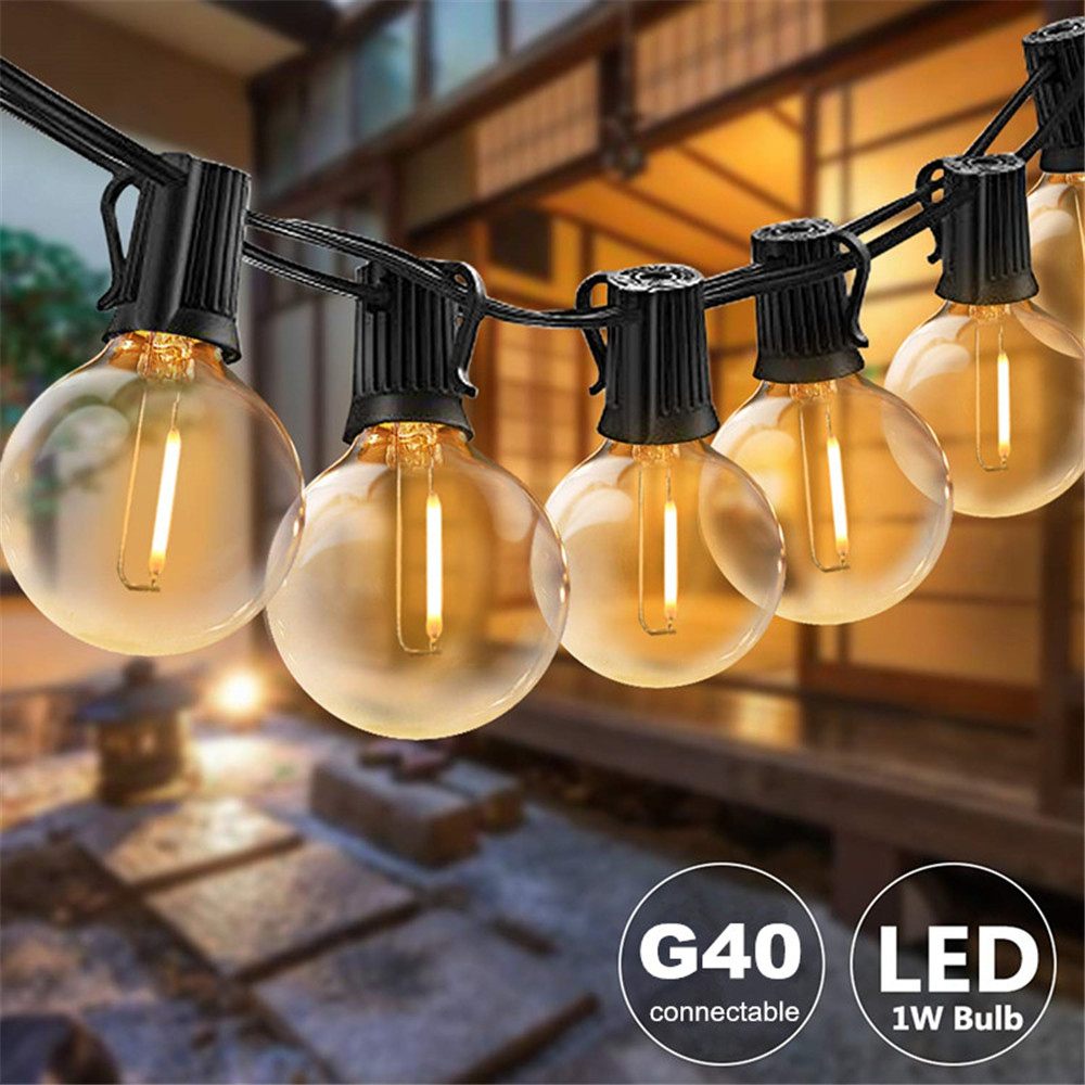 String Light Bistro - Luzes de Cordão Externas com Lâmpadas