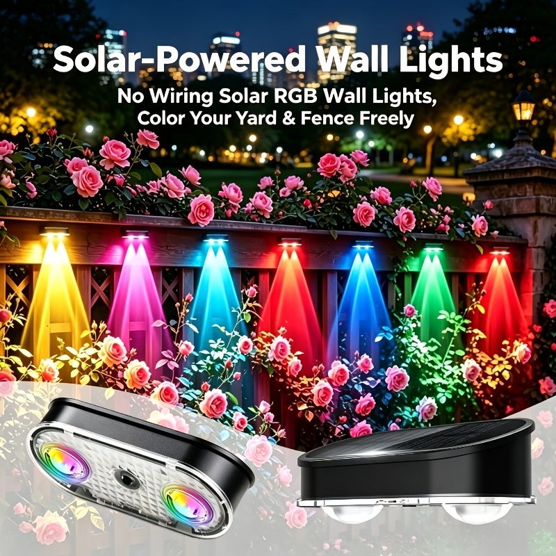 Outdoor Lighting Linear - Luz Solar RGB para Cerca IP44,