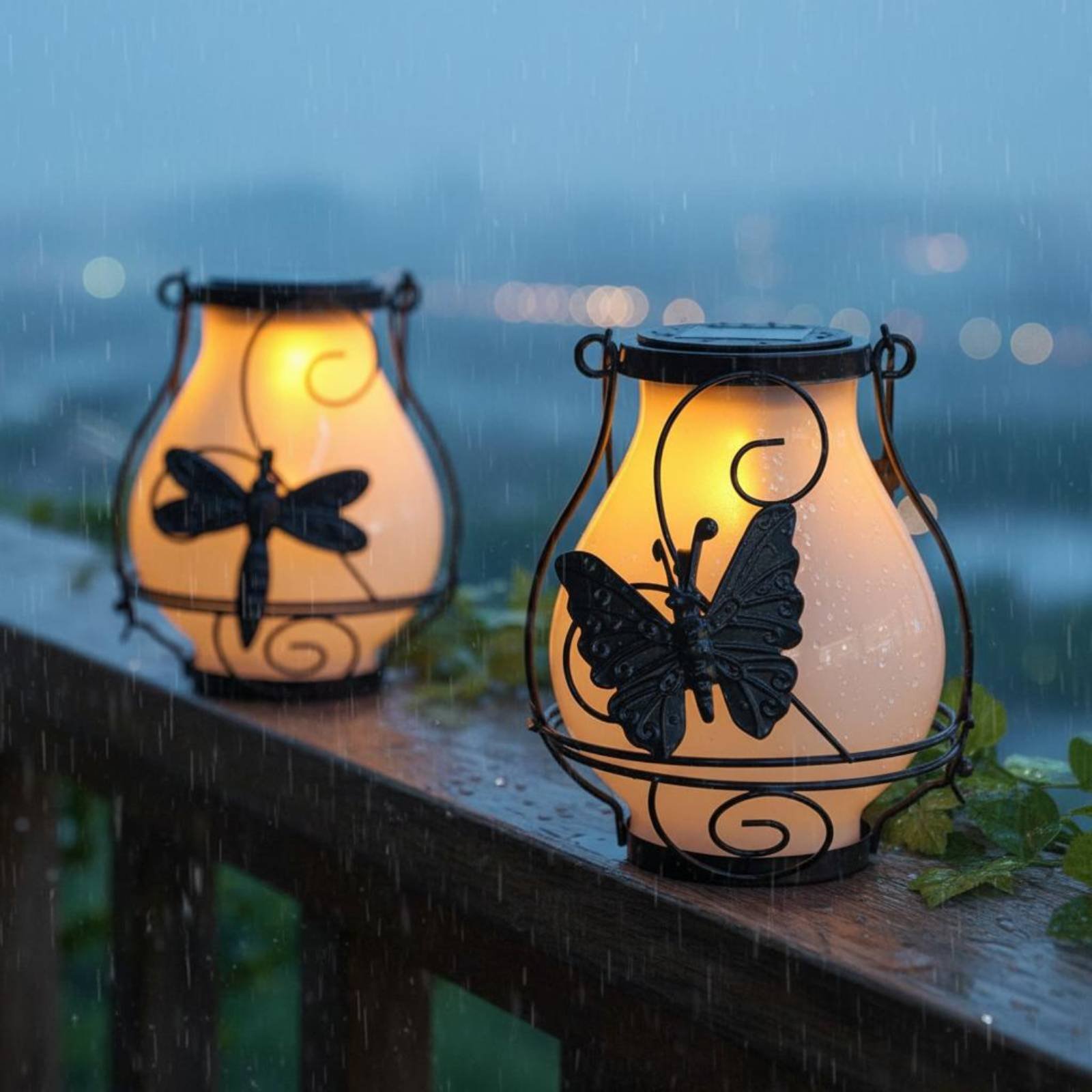 Outdoor Lighting Decoration - Lanterna Solar em Forma de Borboleta