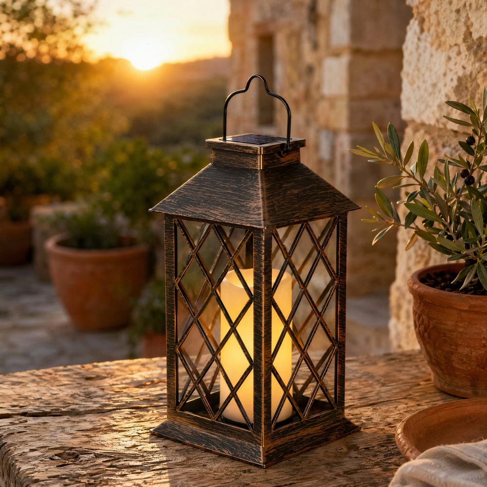 Outdoor Lighting Decoration - Lanterna Solar Retrô, Lanterna Solar para