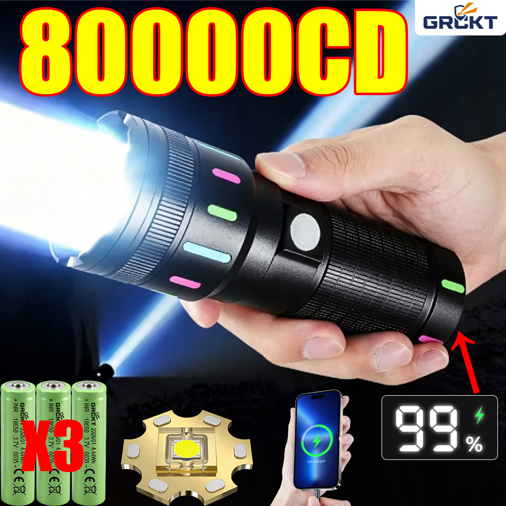 Outdoor Lighting Diy - Lanterna LED Mais Poderosa 80000CD, Lanterna
