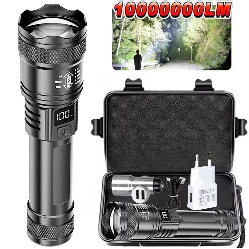 Outdoor Lighting Diy - Lanterna LED Recarregável com Zoom e