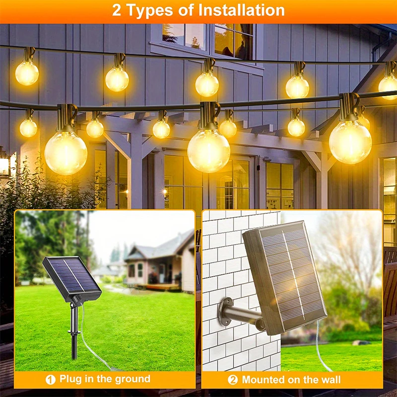 G40 led globo solar luzes da c - String Light Bistro avaliação e preço