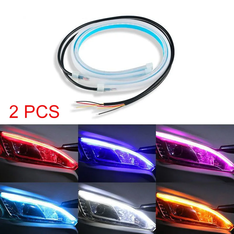 2 pçs carro drl flexível à pro - Waterproof Led Strip avaliação e preço