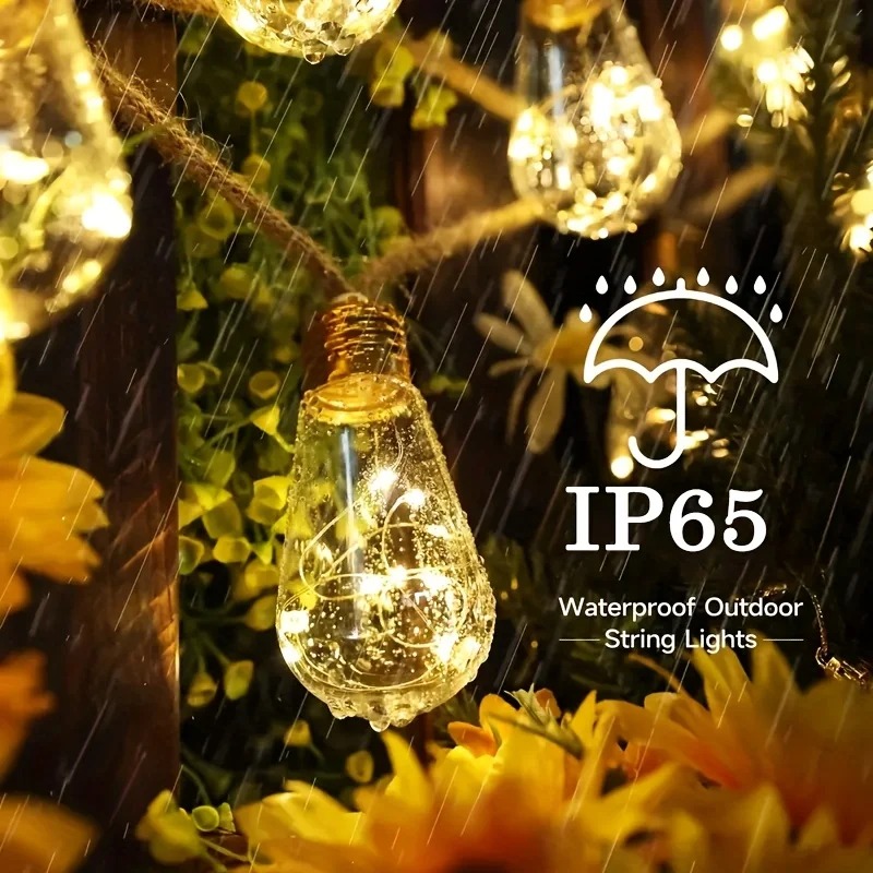 Luzes de Cordão Solares para E - String Light Bistro avaliação e preço