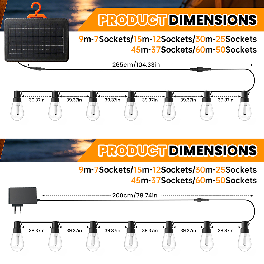 Luzes de Cordão LED Solares Qu - String Light Bistro avaliação e preço