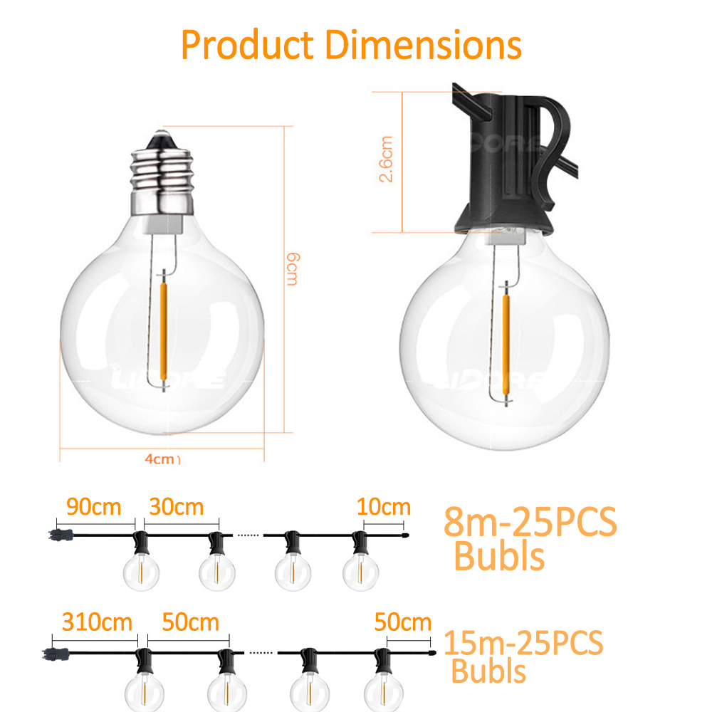 Luzes de Cordão Externas com L - String Light Bistro avaliação e preço