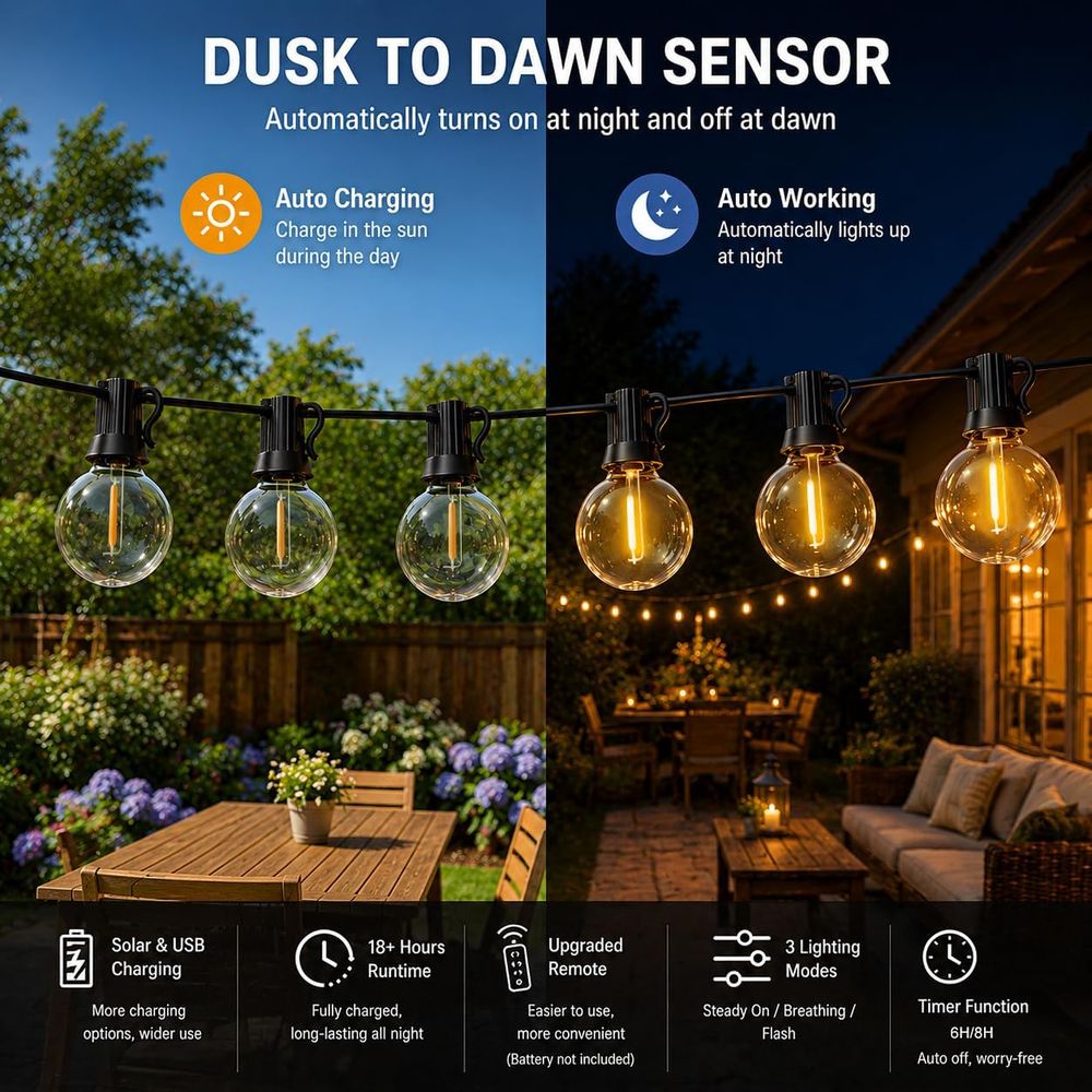 Luzes de Corda 100T para Exter - String Light Bistro avaliação e preço