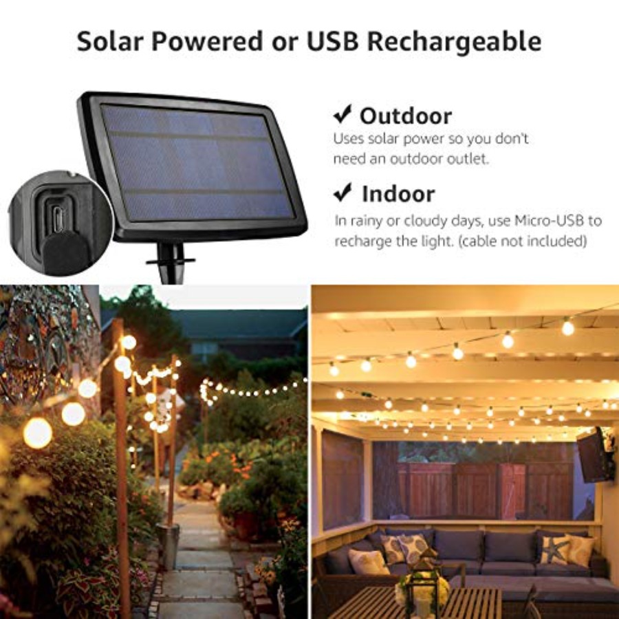 Luzes de Cordão Solares para E - String Light Bistro avaliação e preço