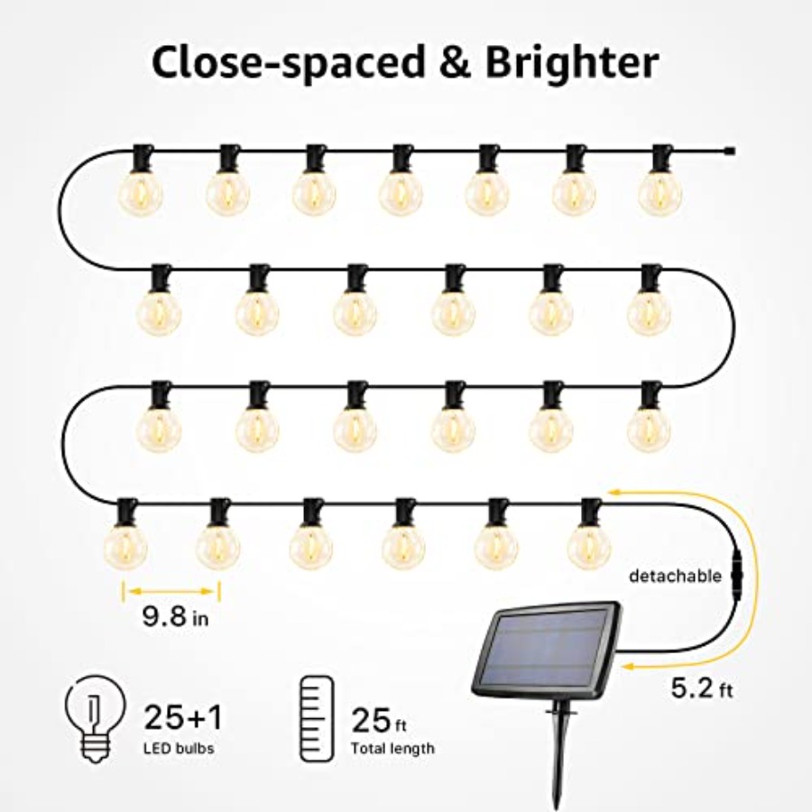 Luzes de Cordão Solares para E - String Light Bistro avaliação e preço
