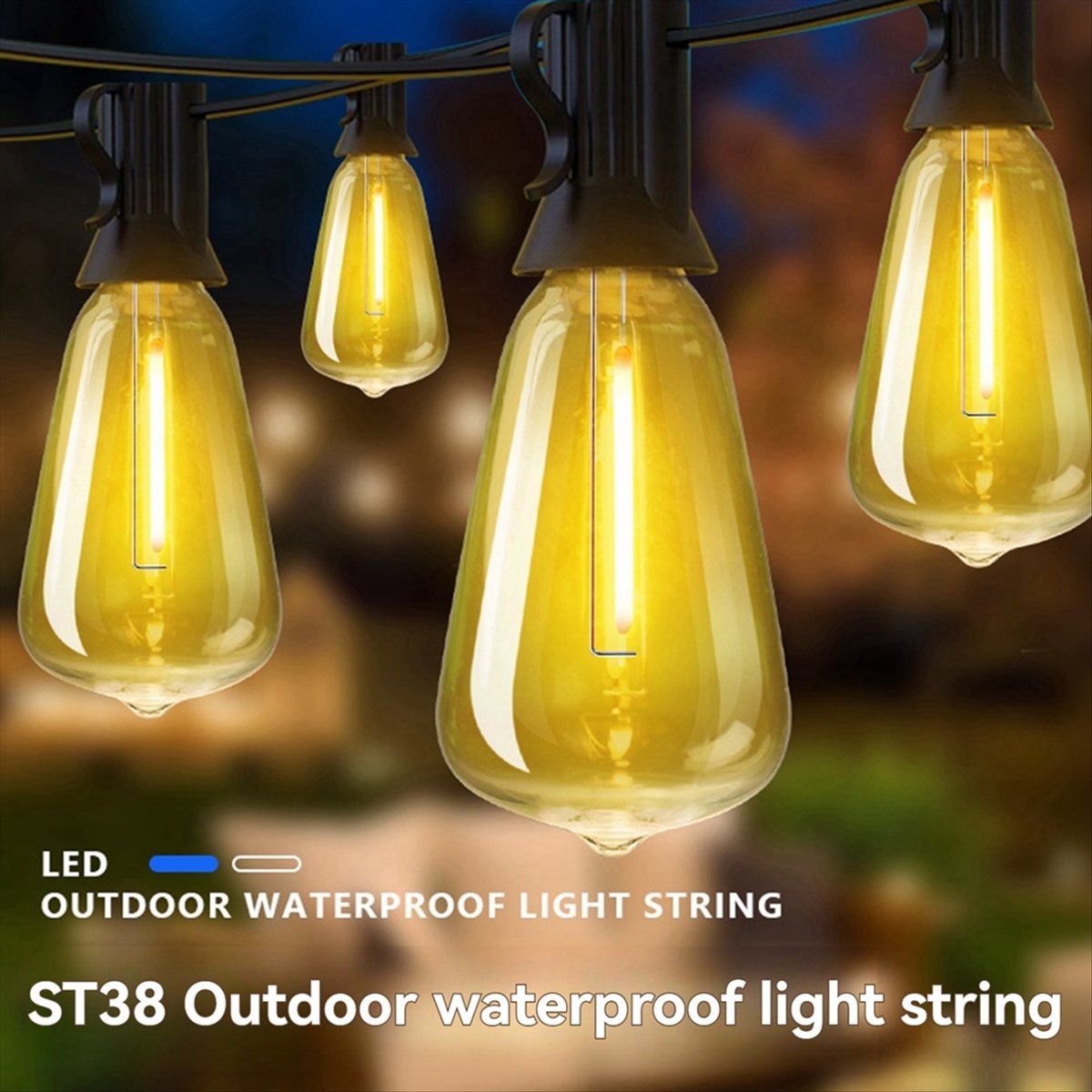 Top st38 led luz corda pátio l - String Light Bistro avaliação e preço