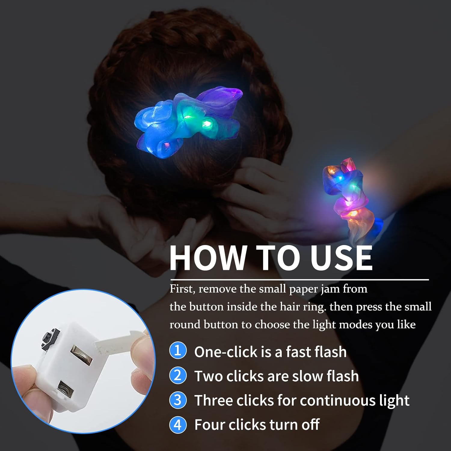 6 peças de Scrunchies LED, Fai - Outdoor Lighting Ideas For Party avaliação e preço