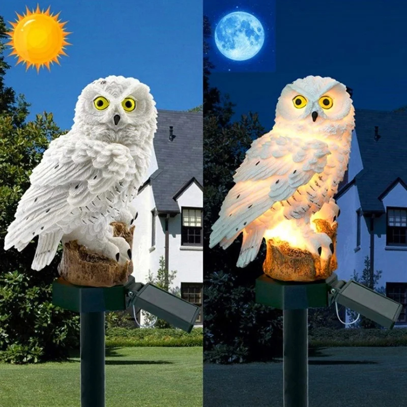 Estátua de Coruja Solar com Lu - Outdoor Lighting Diy avaliação e preço