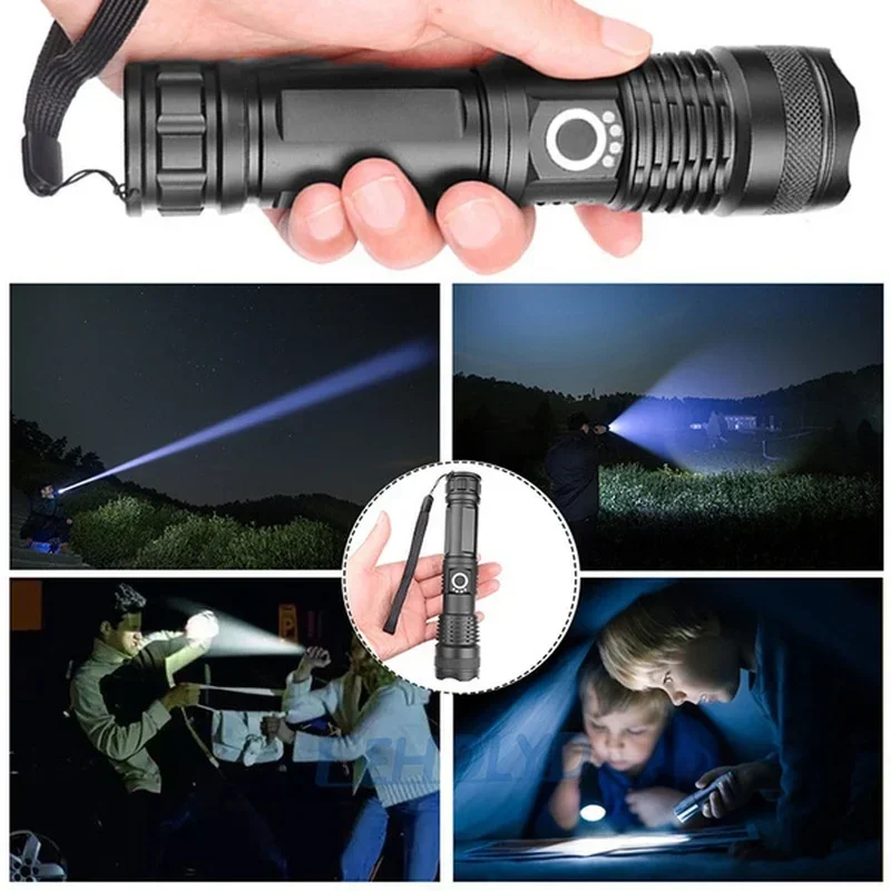 Alta potência xhp70 lanterna l - Outdoor Lighting Diy avaliação e preço
